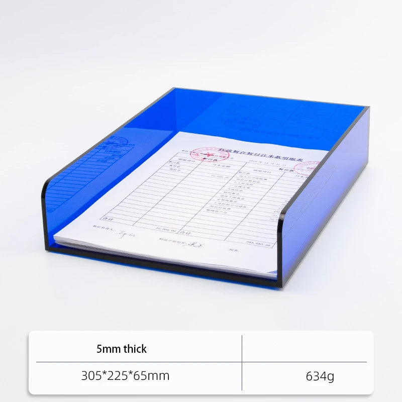 Color Desk Paper Organizer Tray Acrylic