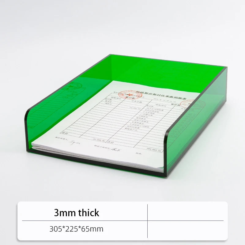 Color Desk Paper Organizer Tray Acrylic