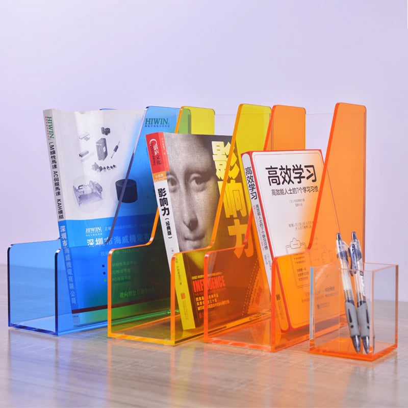Color Desk Paper Organizer Tray Acrylic