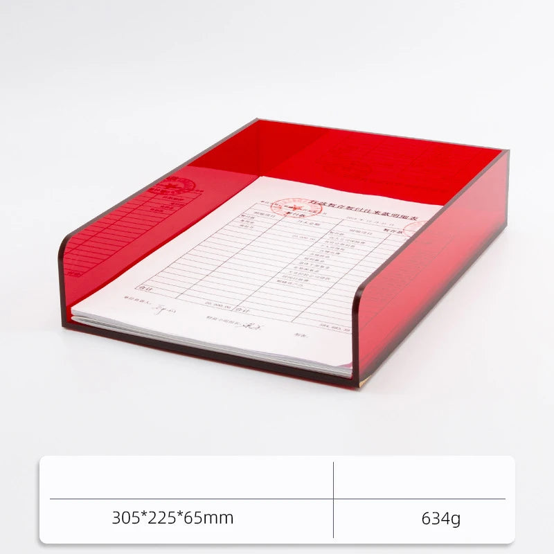 Color Desk Paper Organizer Tray Acrylic