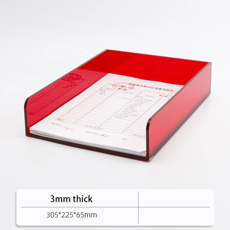 Color Desk Paper Organizer Tray Acrylic
