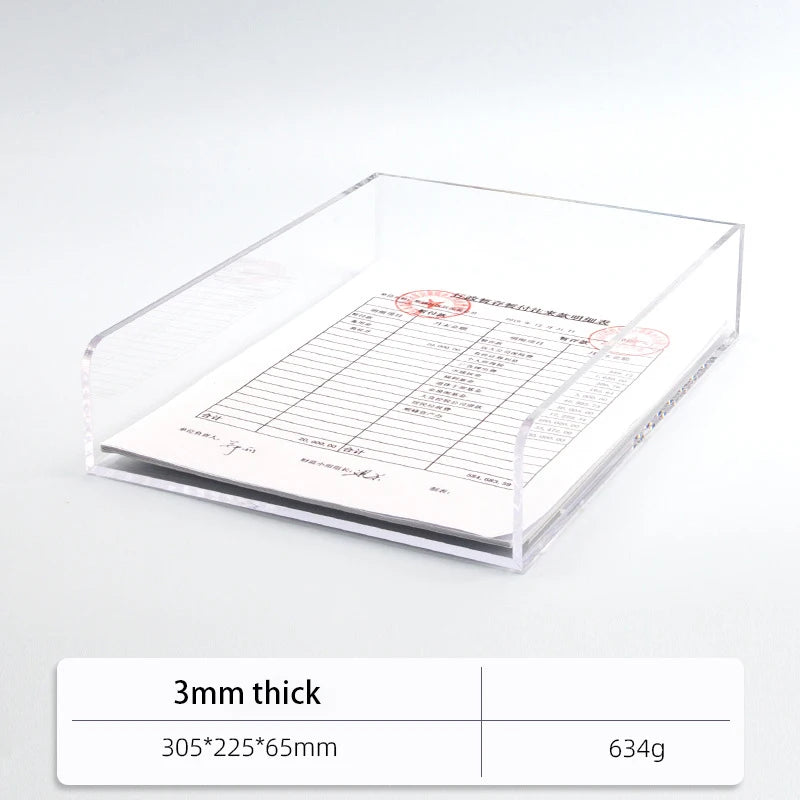 Color Desk Paper Organizer Tray Acrylic