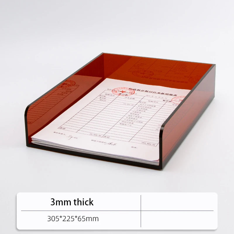 Color Desk Paper Organizer Tray Acrylic