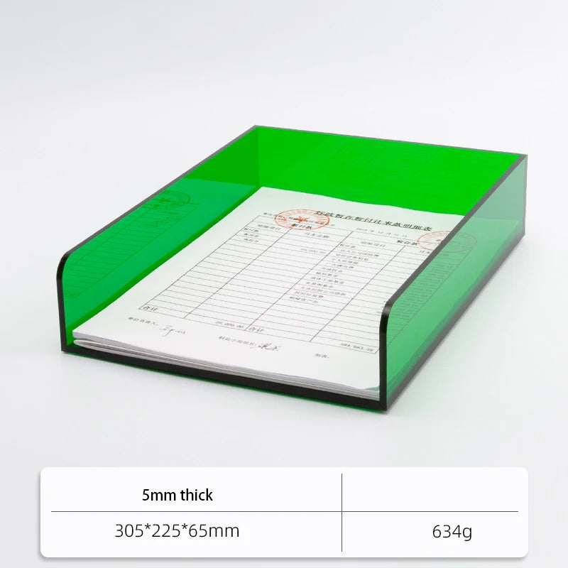 Color Desk Paper Organizer Tray Acrylic