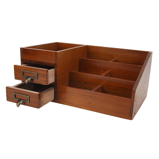Wood Desk Organizer Antique Retro